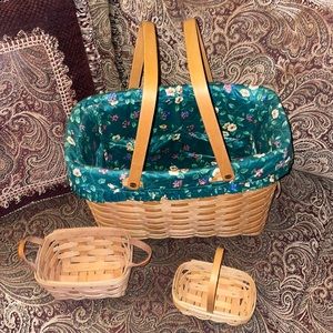 Lot of 3 Longaberger baskets